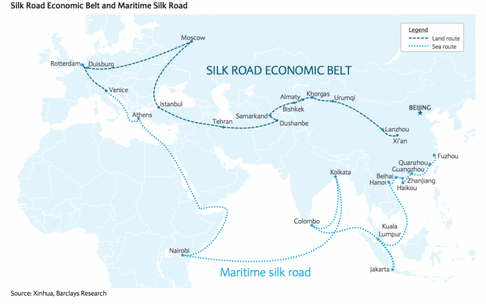 Silk BeltMaritime Road_Barclays700x438Map